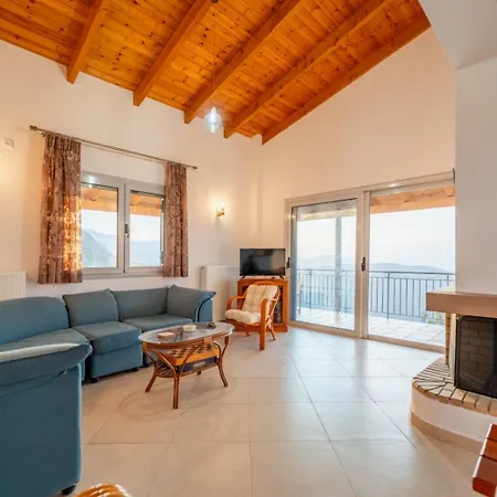 Petros House Fantastic View By Greece Villa Pirgakion