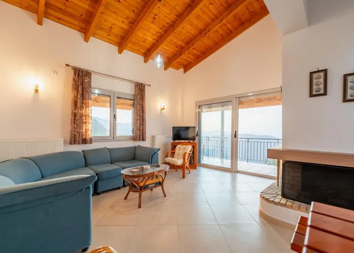 Petros House Fantastic View By Greece 别墅 Pirgakion